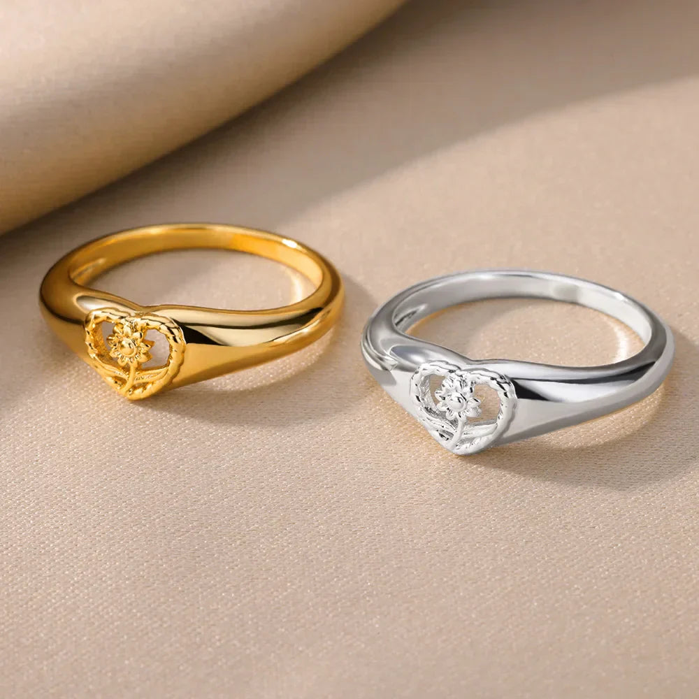 Antoinette | Bague Cœur Floral