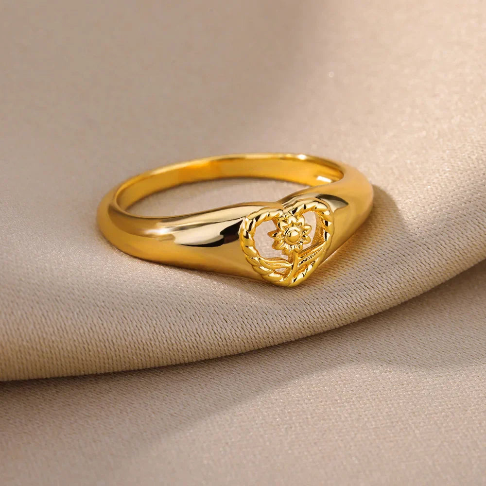 Antoinette | Bague Cœur Floral