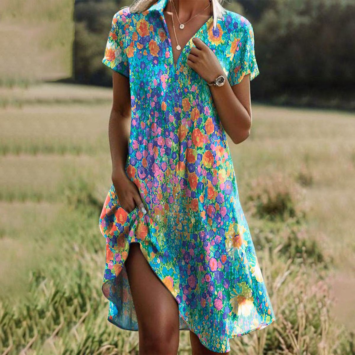Els | Robe Midi Fluide