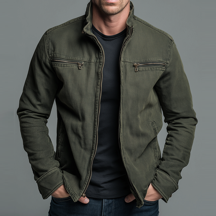 Rémi | Veste vintage en coton avec fermeture zippée