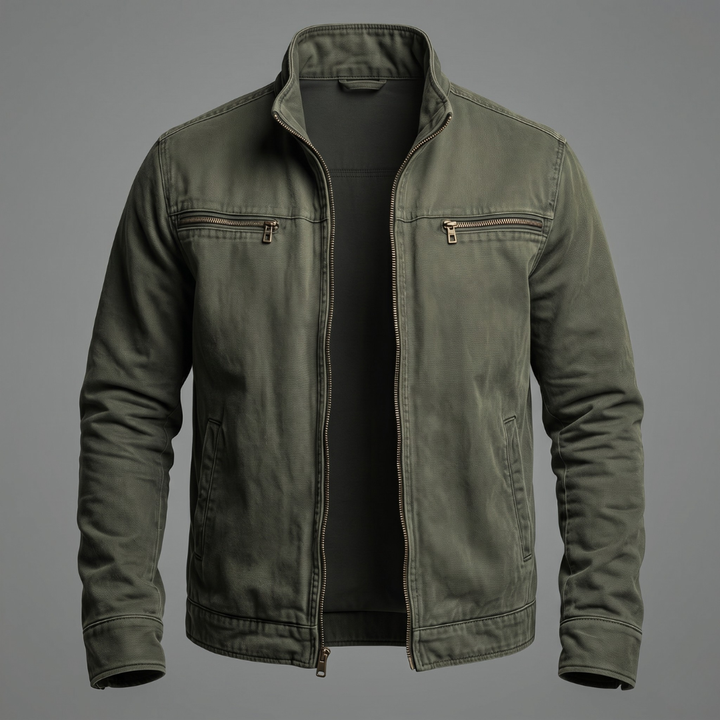 Rémi | Veste vintage en coton avec fermeture zippée