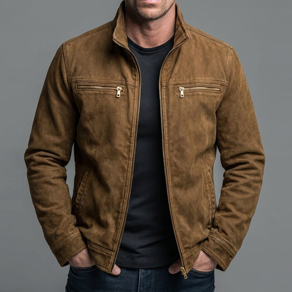 Rémi | Veste vintage en coton avec fermeture zippée