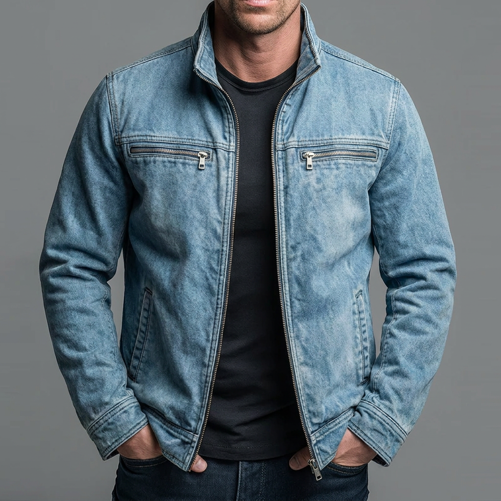Rémi | Veste vintage en coton avec fermeture zippée